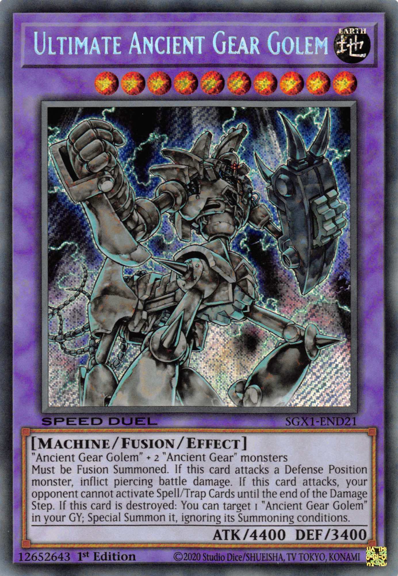 Ultimate Ancient Gear Golem [SGX1-END21] Secret Rare | Odin's Place