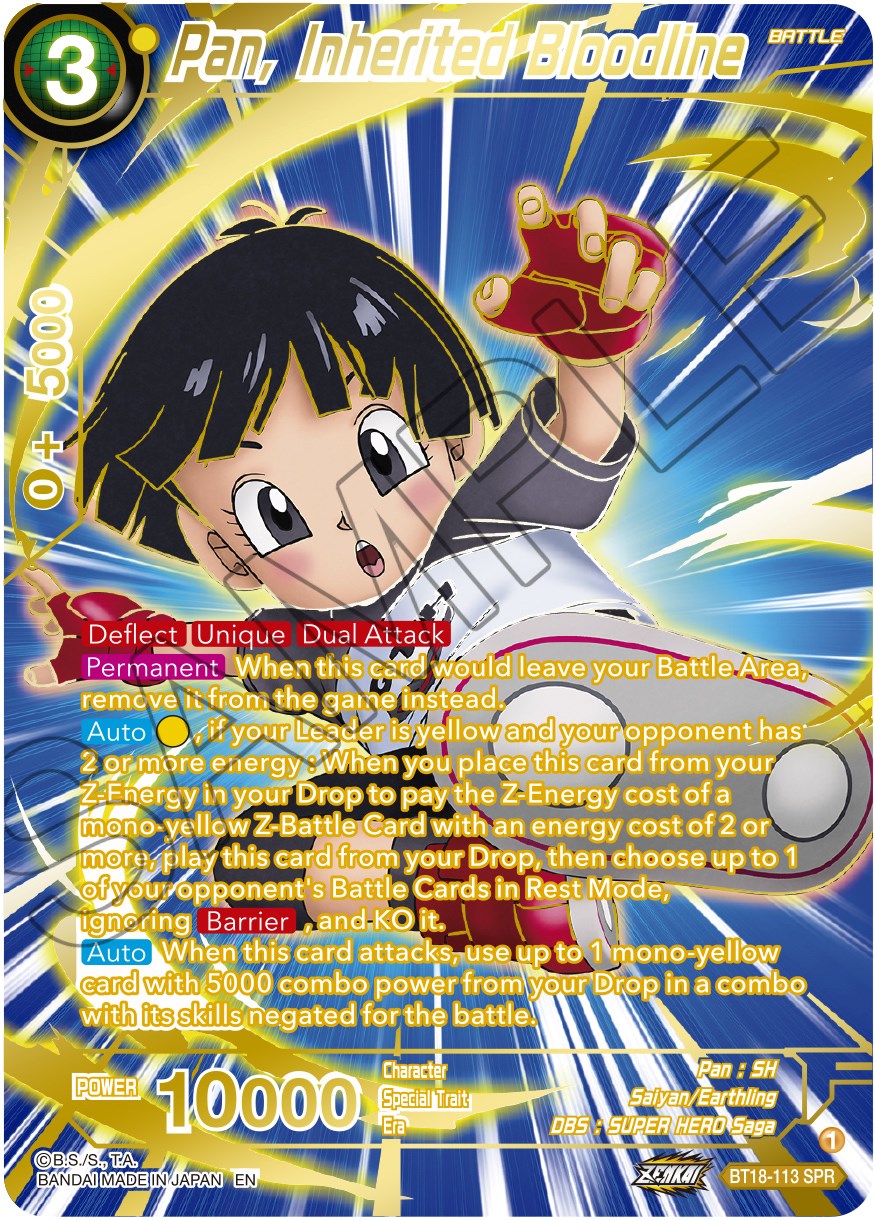 Pan, Inherited Bloodline (SPR) (BT18-109) [Dawn of the Z-Legends] | Odin's Place