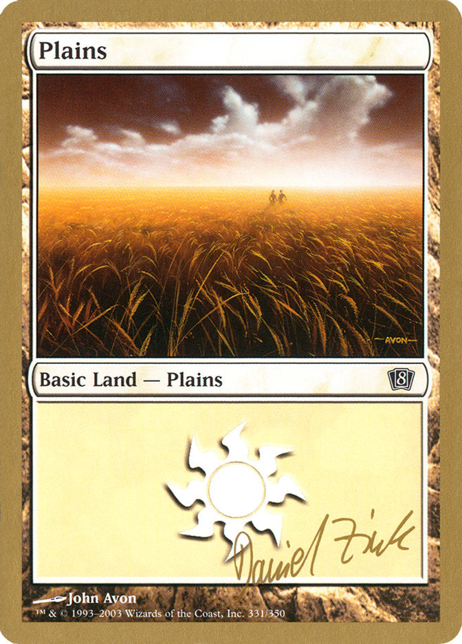 Plains (dz331) (Daniel Zink) [World Championship Decks 2003] | Odin's Place