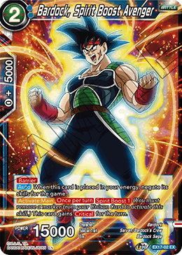 Bardock, Spirit Boost Avenger (EX17-02) [Saiyan Booster] | Odin's Place
