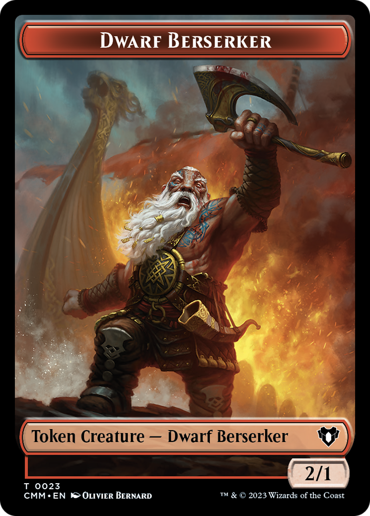 The Monarch // Dwarf Berserker Double-Sided Token [Commander Masters Tokens] | Odin's Place