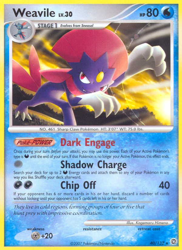 Weavile (40/132) [Diamond & Pearl: Secret Wonders] | Odin's Place