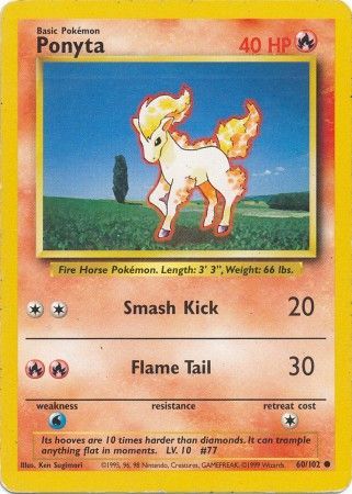 Ponyta (60/102) [Base Set Unlimited] | Odin's Place