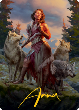 Arlinn, the Pack's Hope 1 Art Card (Gold-Stamped Signature) [Innistrad: Midnight Hunt Art Series] | Odin's Place