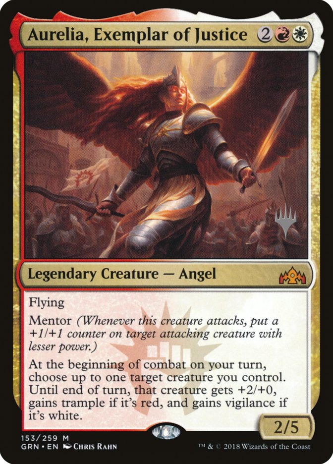 Aurelia, Exemplar of Justice (Promo Pack) [Guilds of Ravnica Promos] | Odin's Place