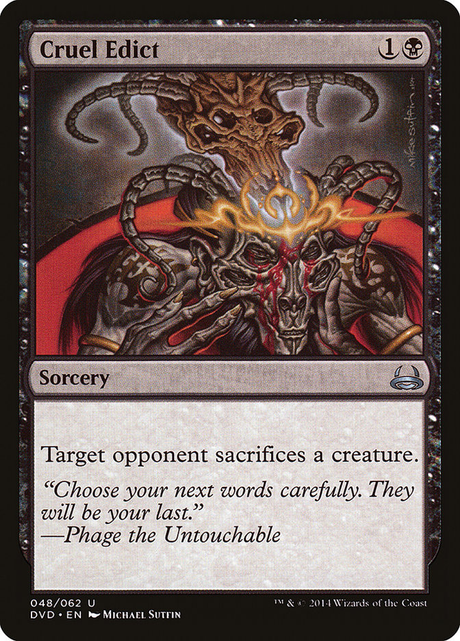 Cruel Edict (48) (Divine vs. Demonic) [Duel Decks Anthology] | Odin's Place
