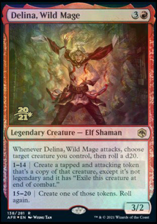 Delina, Wild Mage [Dungeons & Dragons: Adventures in the Forgotten Realms Prerelease Promos] | Odin's Place
