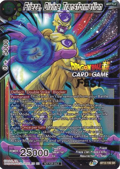 Frieza, Divine Transformation (Card Game Fest 2022) (BT12-100) [Tournament Promotion Cards] | Odin's Place