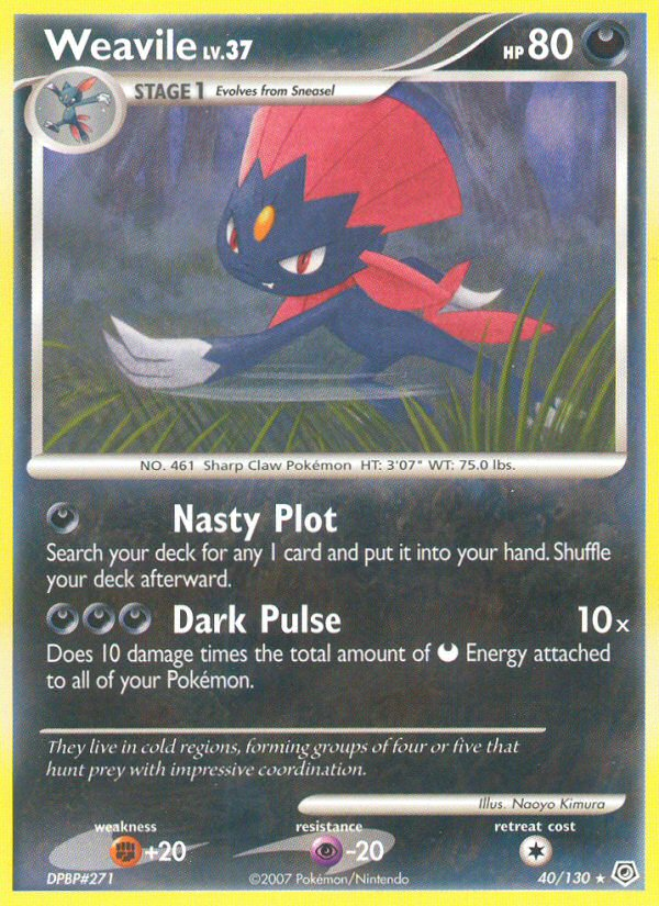 Weavile (40/130) [Diamond & Pearl: Base Set] | Odin's Place