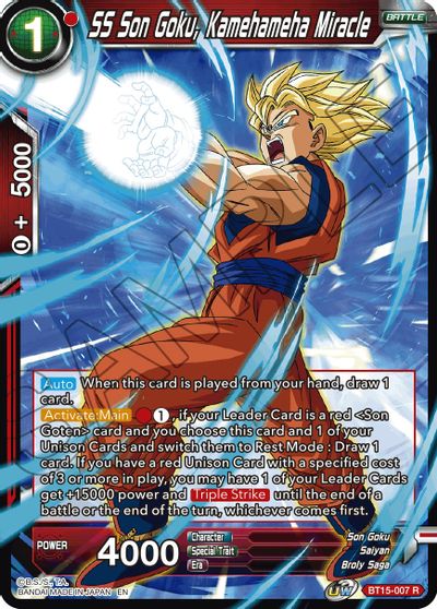 SS Son Goku, Kamehameha Miracle (BT15-007) [Saiyan Showdown] | Odin's Place