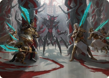 Goldwardens' Gambit Art Card [Phyrexia: All Will Be One Art Series] | Odin's Place