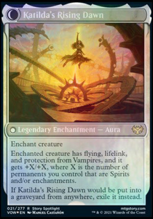 Katilda, Dawnhart Martyr // Katilda's Rising Dawn [Innistrad: Crimson Vow Prerelease Promos] | Odin's Place