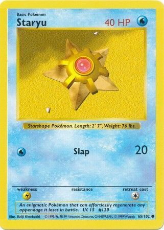 Staryu (65/102) [Base Set Shadowless Unlimited] | Odin's Place