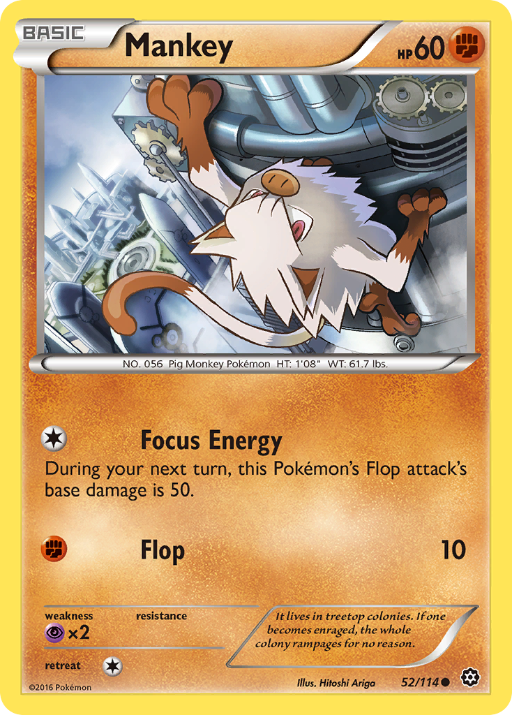 Mankey (52/114) [XY: Steam Siege] | Odin's Place