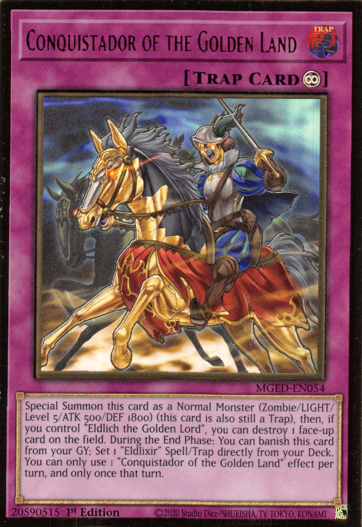 Conquistador of the Golden Land [MGED-EN054] Gold Rare | Odin's Place