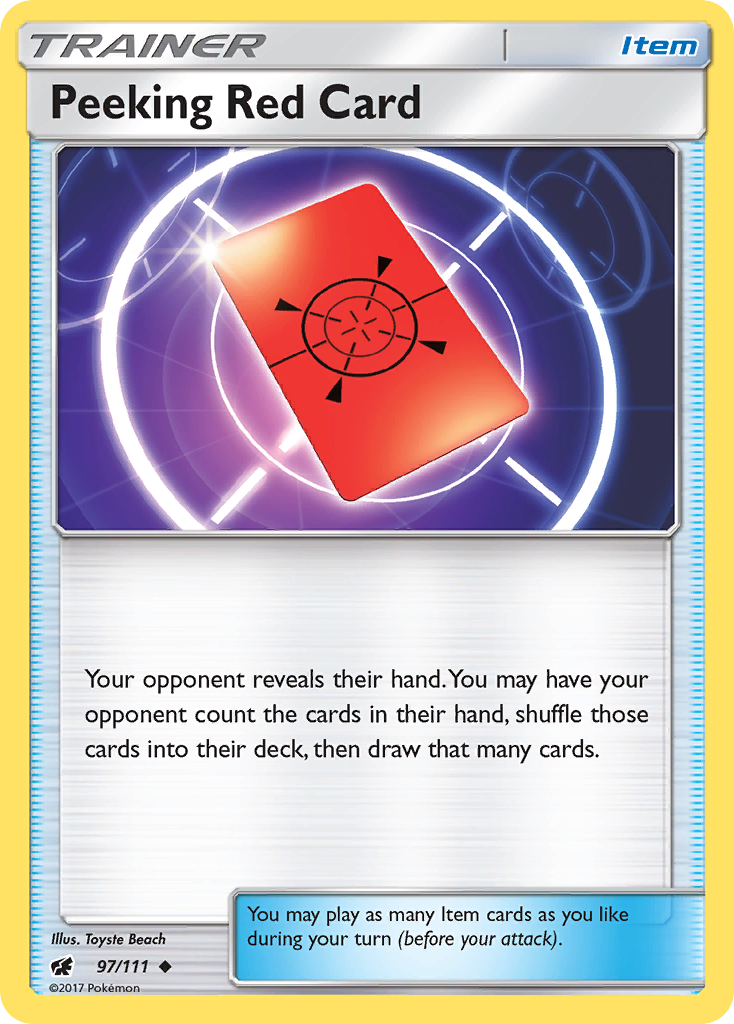 Peeking Red Card (97/111) [Sun & Moon: Crimson Invasion] | Odin's Place