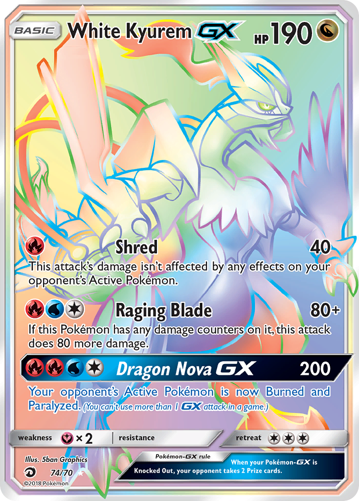 White Kyurem GX (74/70) [Sun & Moon: Dragon Majesty] | Odin's Place
