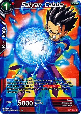 Saiyan Cabba (Alternate Art) (BT1-014) [Special Anniversary Set] | Odin's Place