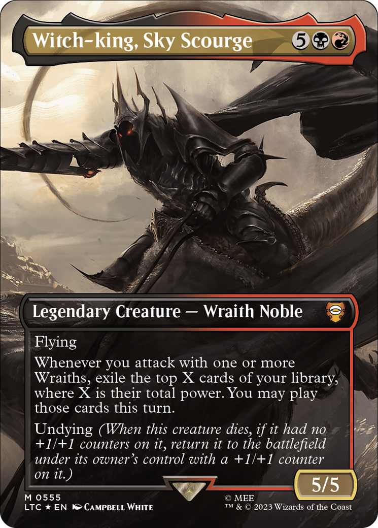 Witch-king, Sky Scourge (Borderless) (Surge Foil) [The Lord of the Rings: Tales of Middle-Earth Commander] | Odin's Place