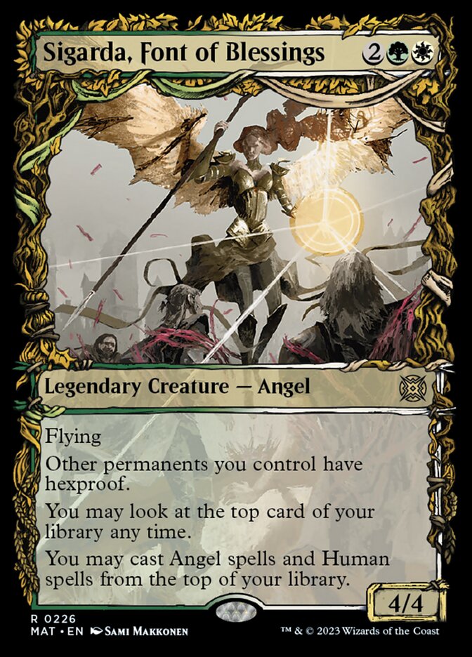 Sigarda, Font of Blessings (Showcase Halo Foil) [March of the Machine: The Aftermath] | Odin's Place