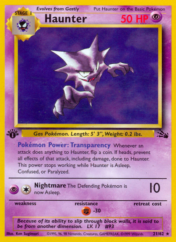 Haunter (21/62) [Fossil 1st Edition] | Odin's Place