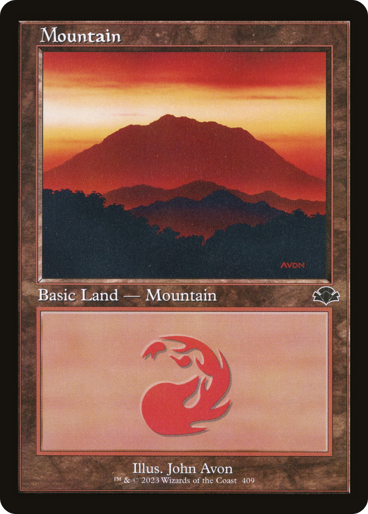 Mountain (409) (Retro) [Dominaria Remastered] | Odin's Place