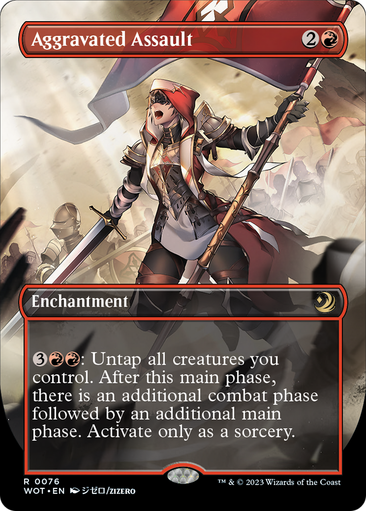 Aggravated Assault (Anime Borderless) [Wilds of Eldraine: Enchanting Tales] | Odin's Place