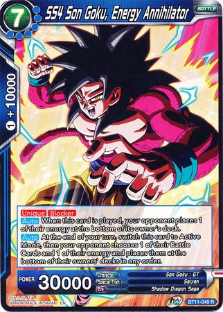 SS4 Son Goku, Energy Annihilator (BT11-049) [Vermilion Bloodline] | Odin's Place