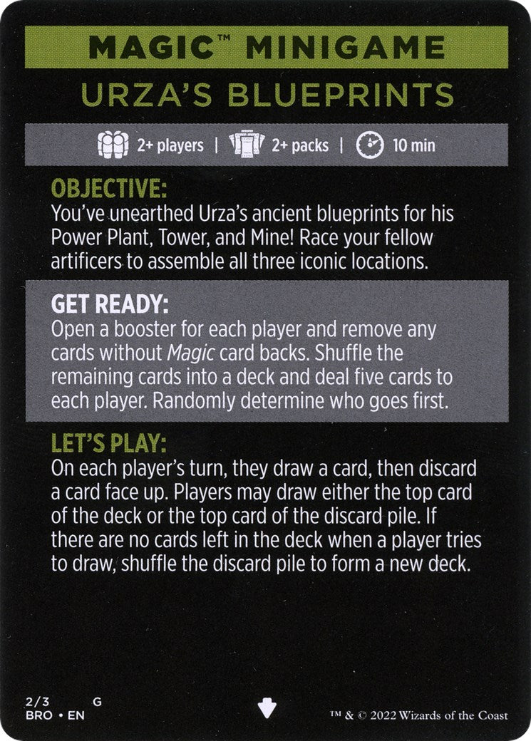 Urza's Blueprints (Magic Minigame) [The Brothers' War Minigame] | Odin's Place