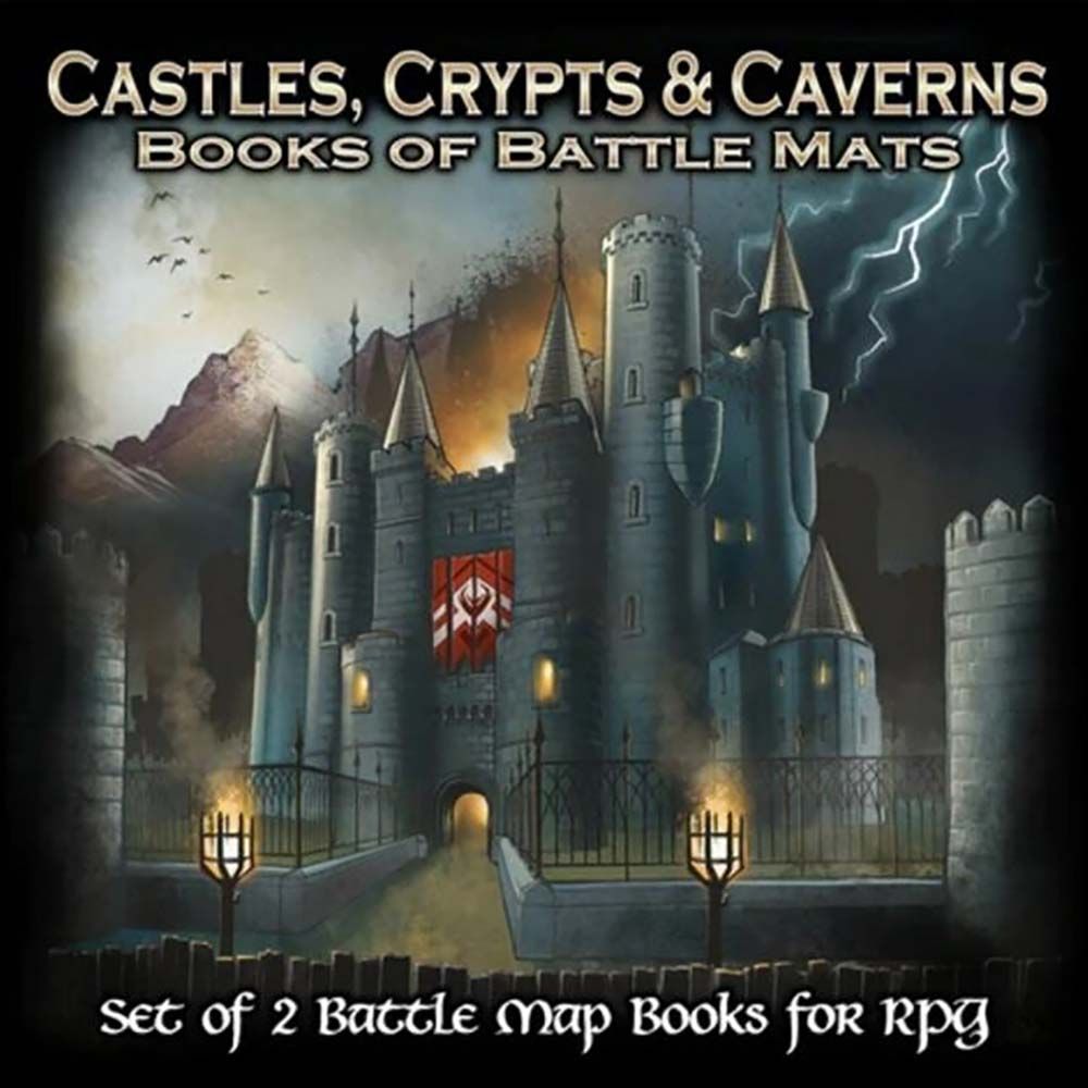 Loke Battle Mats: Castles Crypts and Caverns Book of Battle Mats | Odin's Place