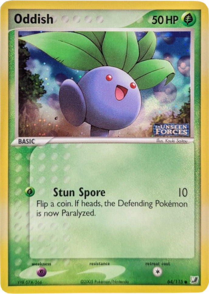 Oddish (64/115) (Stamped) [EX: Unseen Forces] | Odin's Place