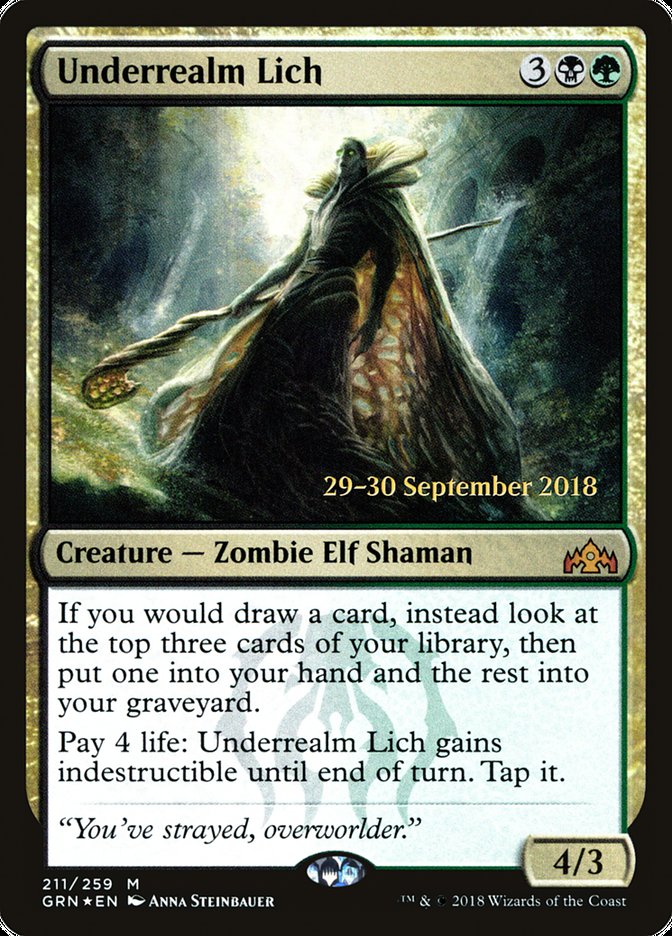 Underrealm Lich (211) [Guilds of Ravnica Prerelease Promos] | Odin's Place