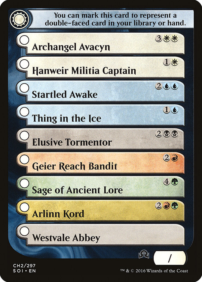 Shadows Over Innistrad Checklist 2 [Shadows over Innistrad Tokens] | Odin's Place