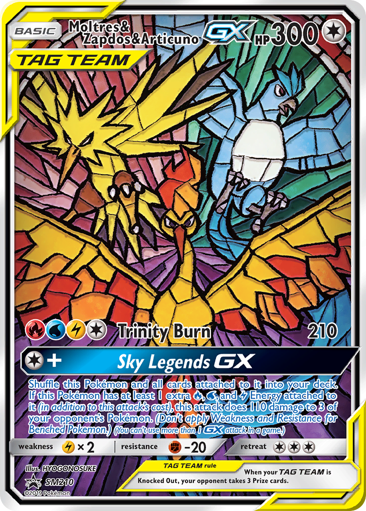 Moltres & Zapdos & Articuno GX (SM210) [Sun & Moon: Black Star Promos] | Odin's Place