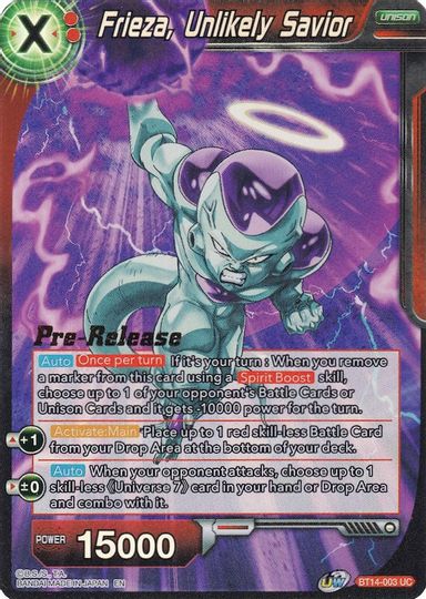 Frieza, Unlikely Savior (BT14-003) [Cross Spirits Prerelease Promos] | Odin's Place