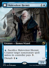 Malevolent Hermit // Benevolent Geist (Extended Art) [Innistrad: Midnight Hunt] | Odin's Place