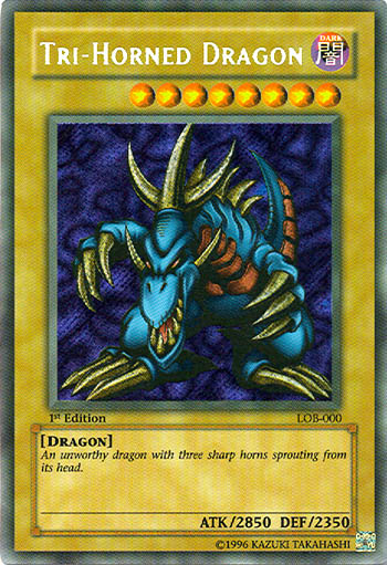 Tri-Horned Dragon [LOB-000] Secret Rare | Odin's Place