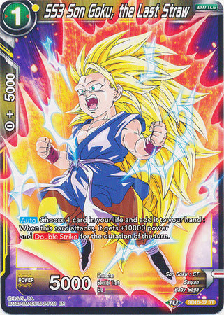 SS3 Son Goku, the Last Straw (Starter Deck - Parasitic Overlord) (SD10-02) [Malicious Machinations] | Odin's Place