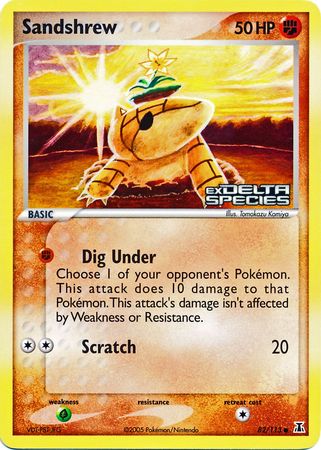 Sandshrew (82/113) (Stamped) [EX: Delta Species] | Odin's Place