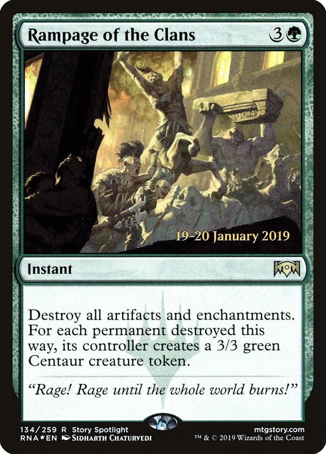 Rampage of the Clans (134) [Ravnica Allegiance Prerelease Promos] | Odin's Place