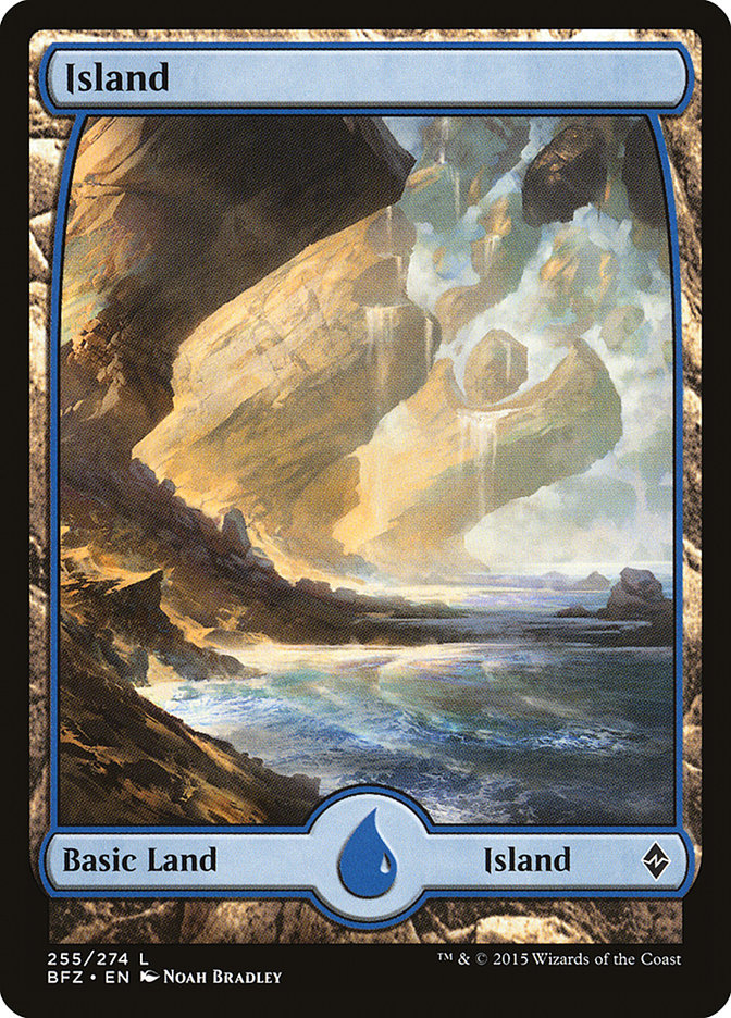 Island (255) (Full Art) [Battle for Zendikar] | Odin's Place