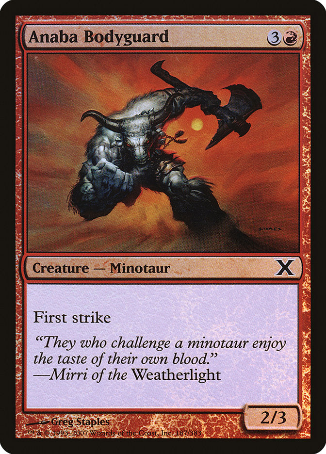 Anaba Bodyguard (Premium Foil) [Tenth Edition] | Odin's Place