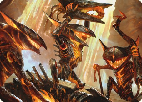 Gleeful Demolition Art Card [Phyrexia: All Will Be One Art Series] | Odin's Place