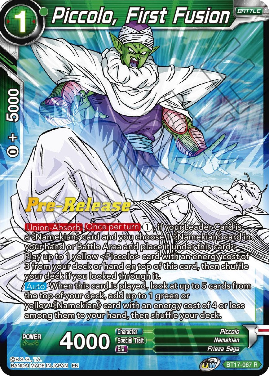 Piccolo, First Fusion (BT17-067) [Ultimate Squad Prerelease Promos] | Odin's Place