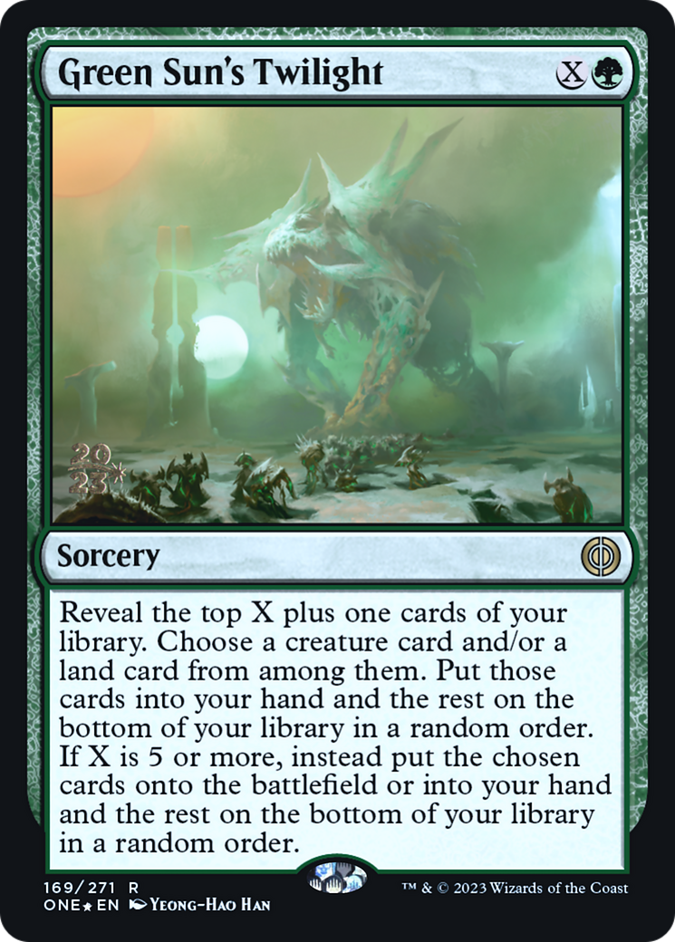 Green Sun's Twilight [Phyrexia: All Will Be One Prerelease Promos] | Odin's Place