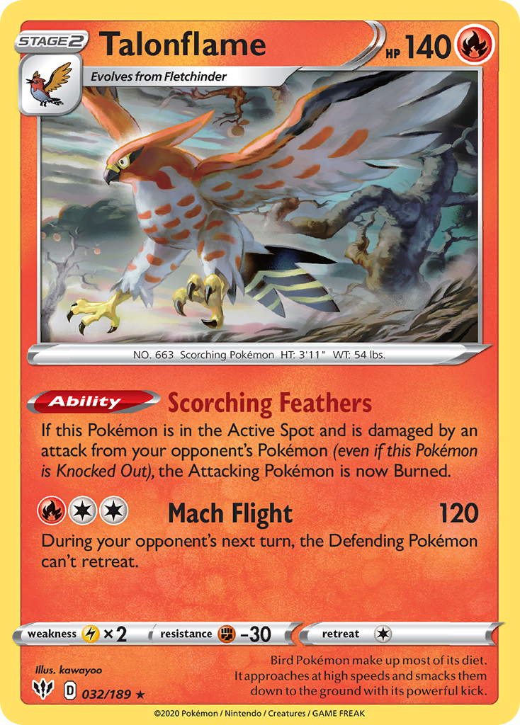 Talonflame (032/189) [Sword & Shield: Darkness Ablaze] | Odin's Place