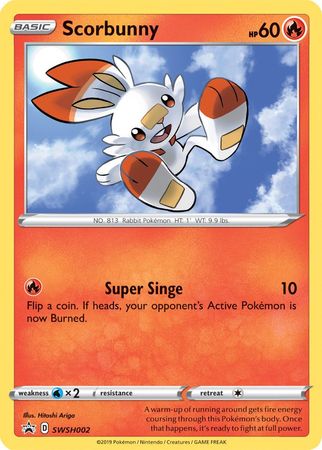 Scorbunny (SWSH002) [Sword & Shield: Black Star Promos] | Odin's Place