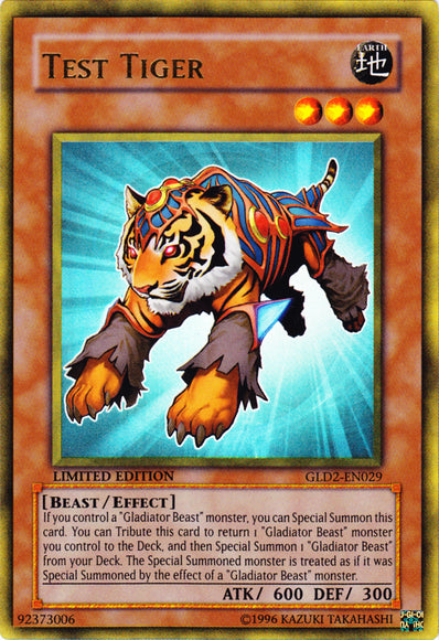 Test Tiger [GLD2-EN029] Ultra Rare | Odin's Place