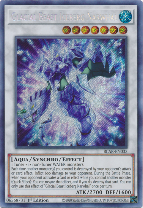 Glacial Beast Iceberg Narwhal [BLAR-EN033] Secret Rare | Odin's Place