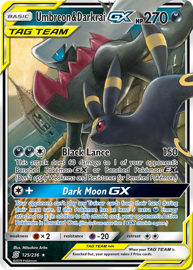 Umbreon & Darkrai GX (125/236) [Sun & Moon: Unified Minds] | Odin's Place